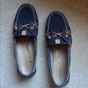 Sperry Navy and Tan Flats